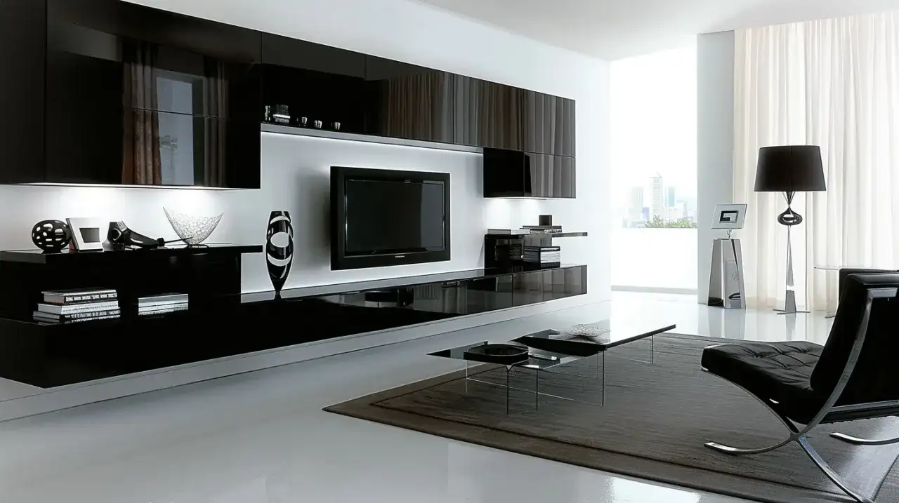 Czarna meblościanka – Jakie modele wybrać do nowoczesnych wnętrz?