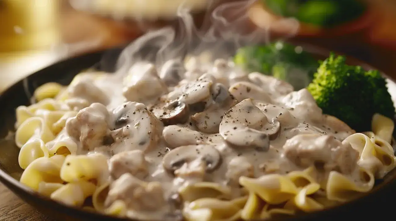 Kurczak w sosie kurkowym z makaronem: Pyszne danie