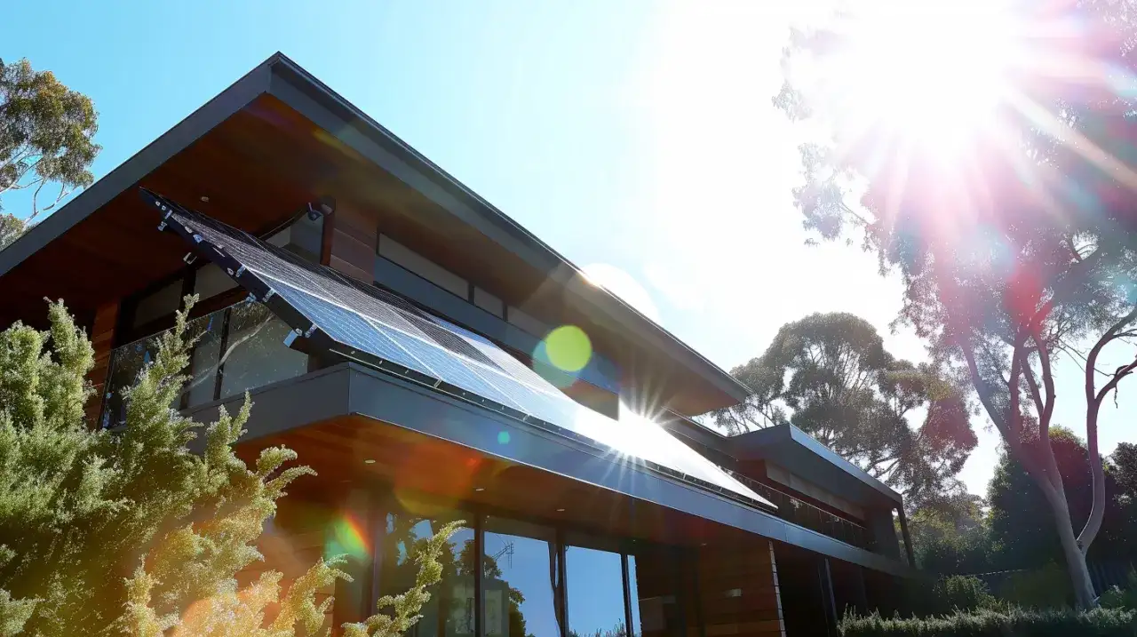 Optymalny kąt nachylenia paneli fotowoltaicznych pod kątem 15 stopni na dachu domu