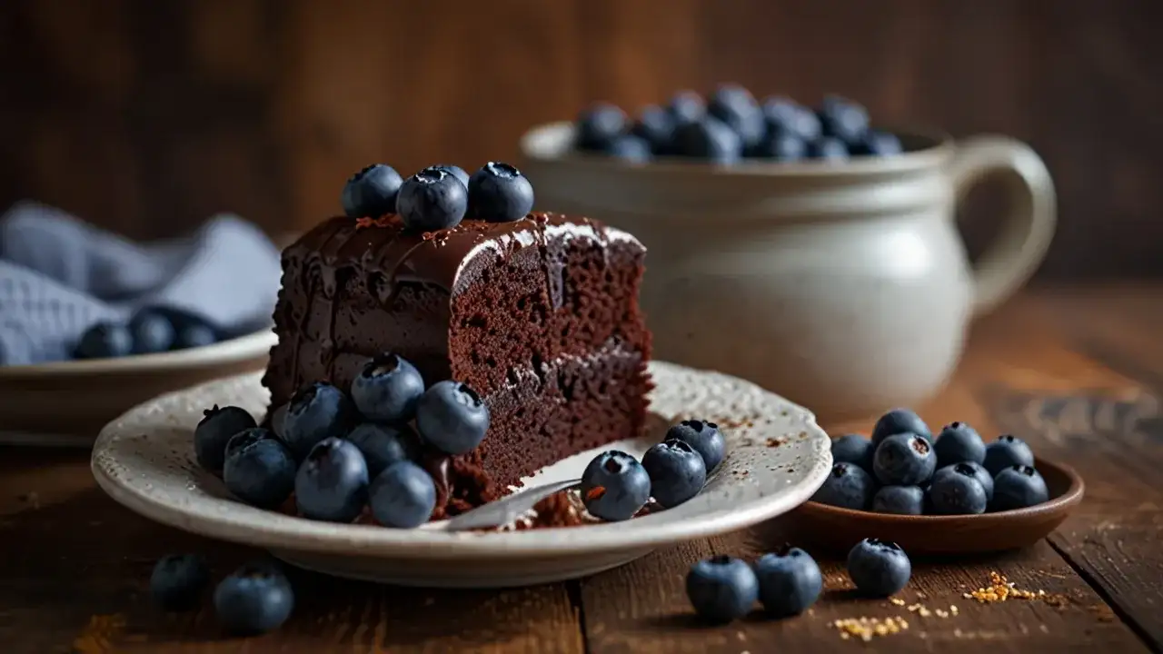 Jak zrobić domowe ciasto z czekoladą i borówkami: Przepis na ciasto czekoladowe