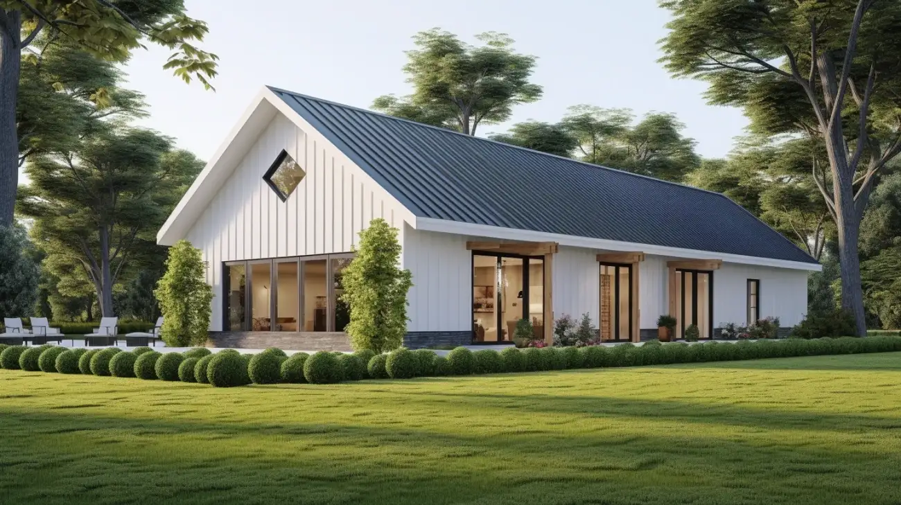 Dom parterowy z dachem dwuspadowym do 100 m² bez garażu - oferta domów oszczędnych z katalogu Muratora