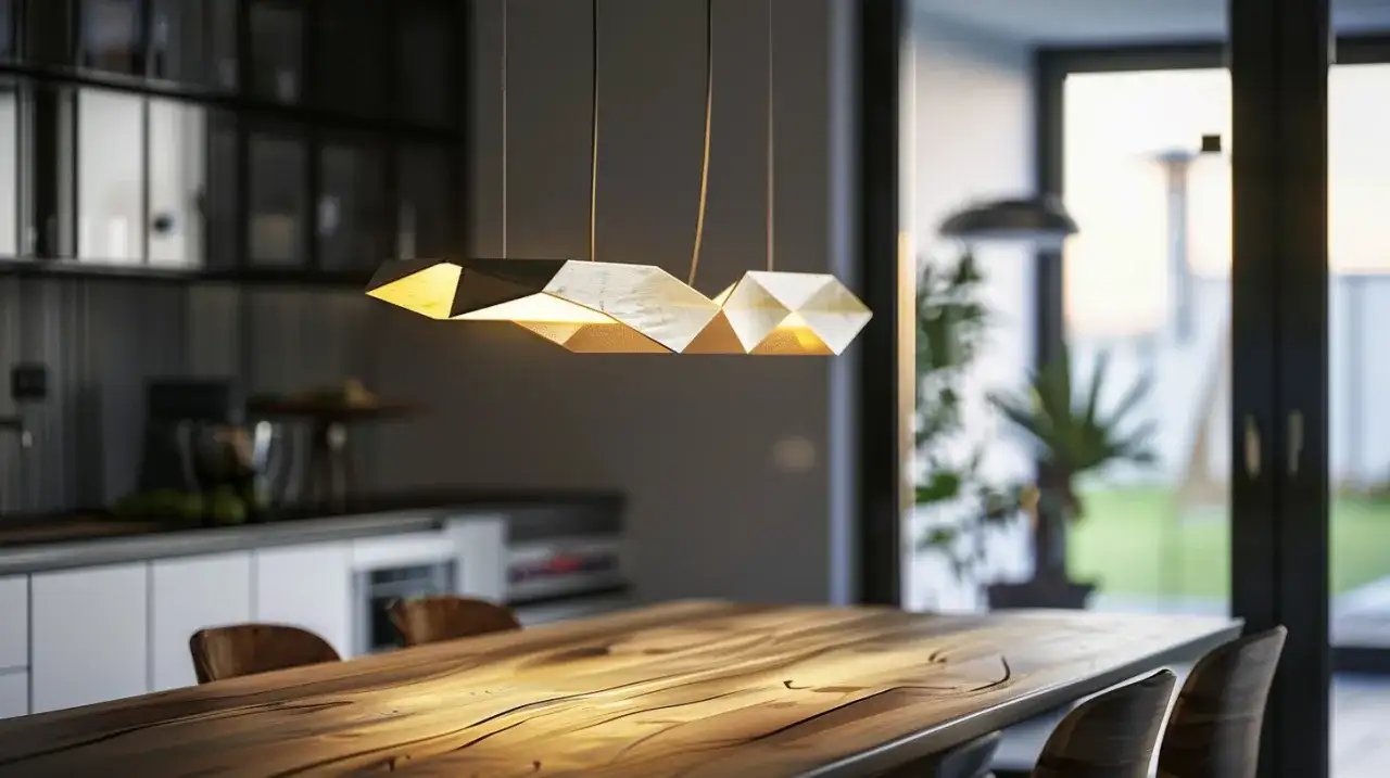 Lampa nad stolem: Wyjątkowe lampy nad stolem w salonie