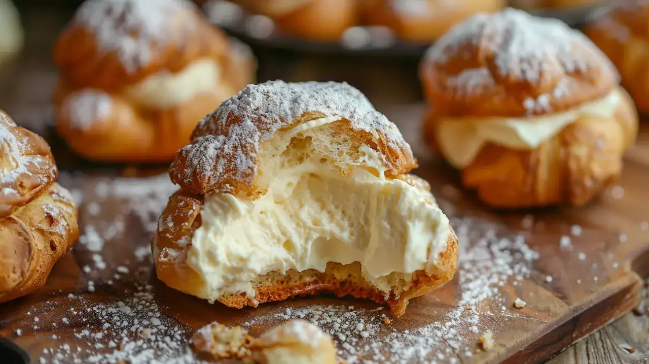 Ptysie z kremem karpatkowym - duże lub mini - sprawdzony przepis