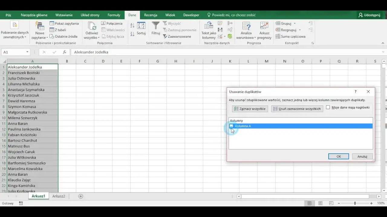Jak usunąć duplikaty w Excelu i uniknąć błędów w danych