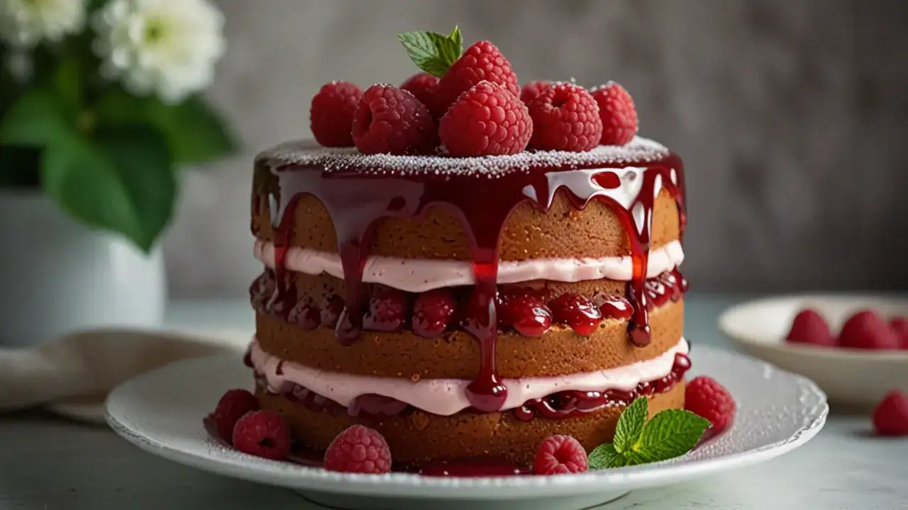 Tort malinowy z galaretką - lekki i pyszny deser, idealny na lato