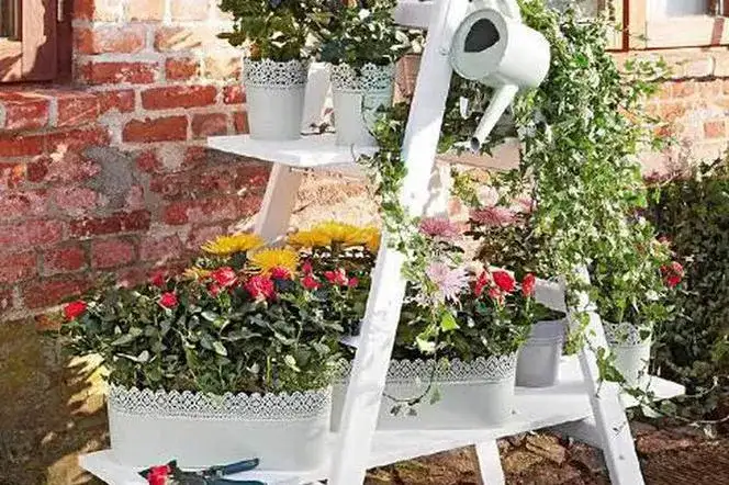 Prosty sposób jak zrobić kwietnik z drabiny w 5 krokach: instrukcja DIY