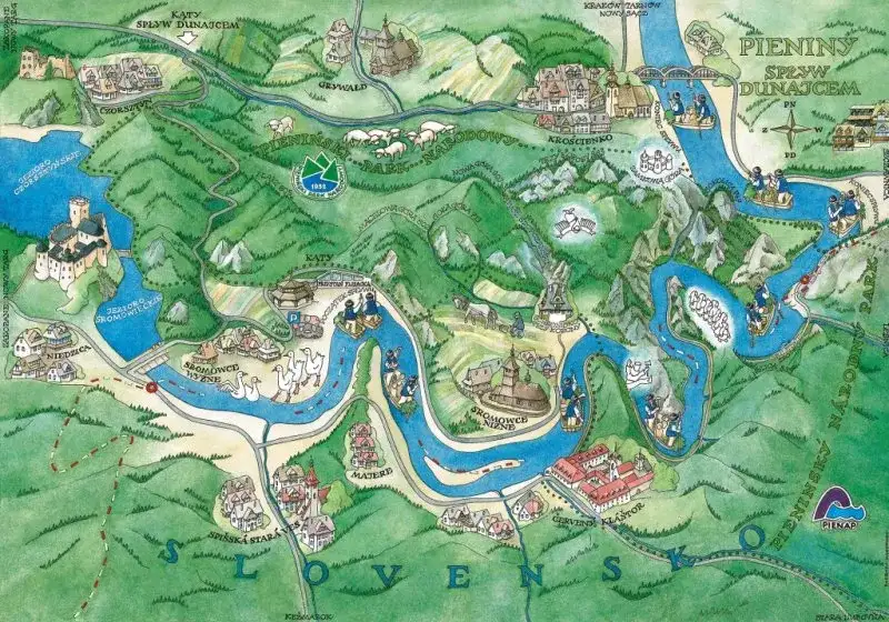 Dunajec w Pieninach: Przewodnik po atrakcjach. Spływ, szlaki, zamki