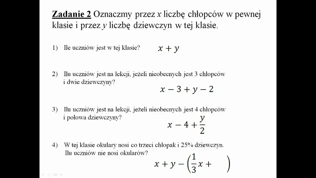Jak zrozumieć wyrażenia algebraiczne klasa 7 - proste przykłady i ćwiczenia