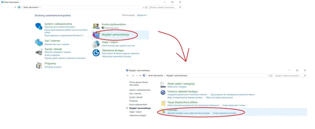 Panel sterowania: Wygląd i personalizacja > Czcionki. Tu dowiesz się, jak dodać czcionkę do Photoshop.