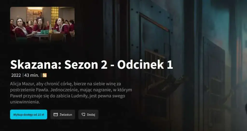 Ile odcinków ma drugi sezon Skazanej? Zaskakujące szczegóły!