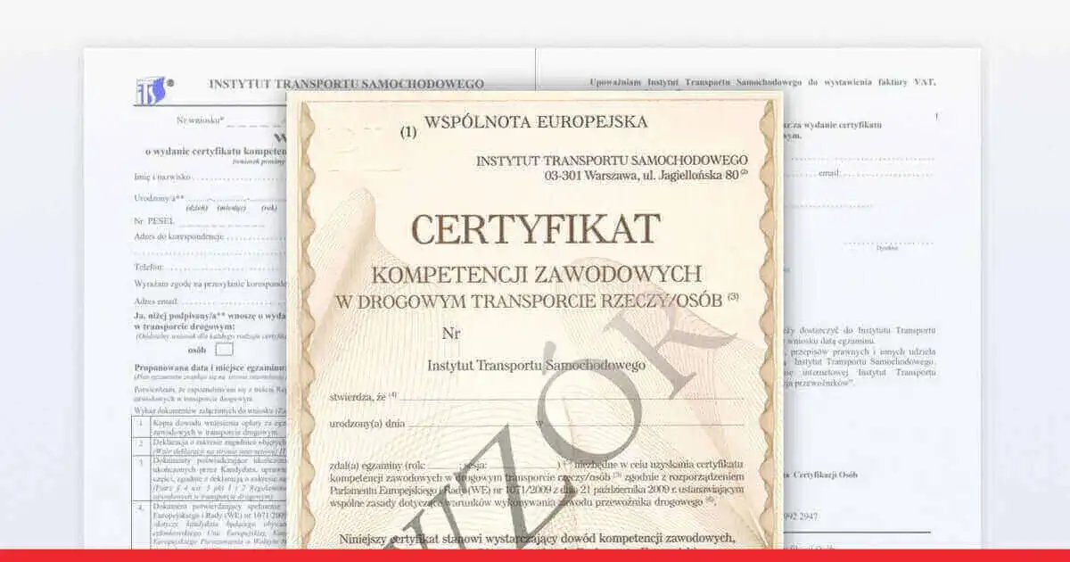 Kurs na przewóz rzeczy: Pytania i odpowiedzi na egzamin