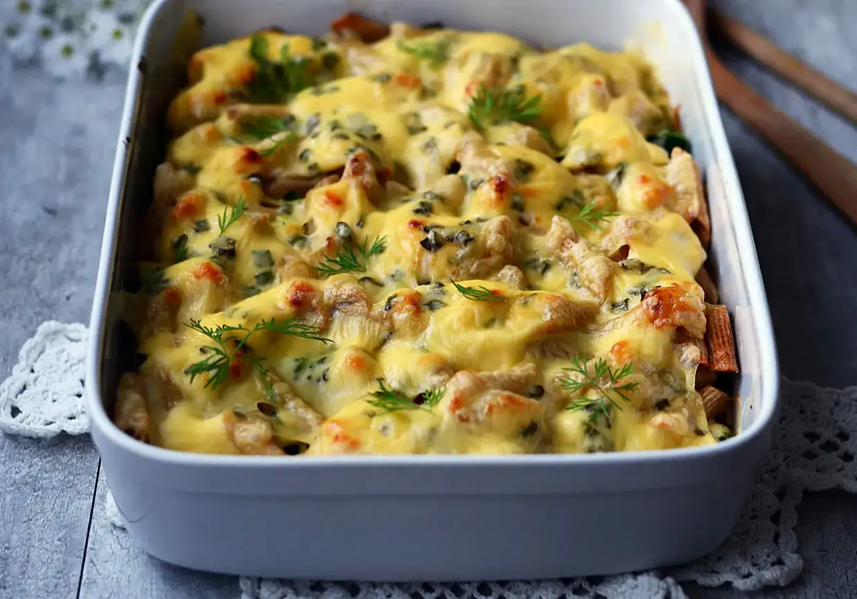 Prosta zapiekanka z ryżem i skrzydełkami, która zachwyci całą rodzinę