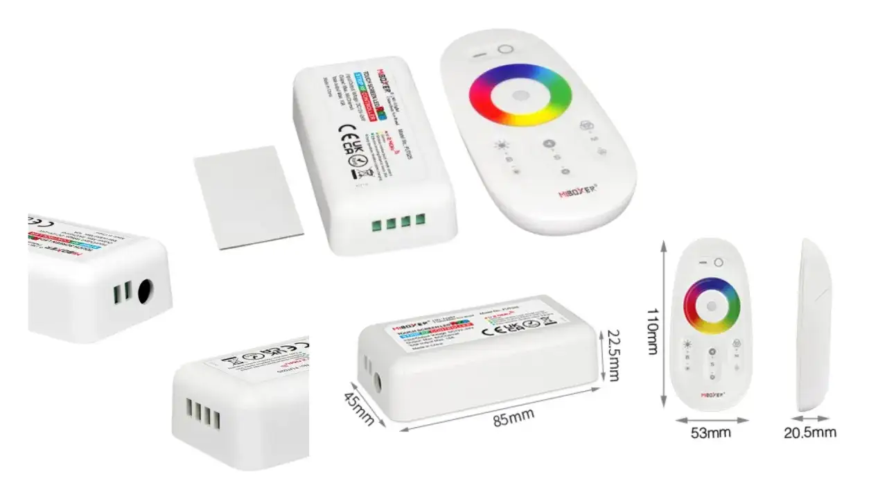 Sterownik RGB LED z pilotem dotykowym. Zestaw do sterowania oświetleniem LED.