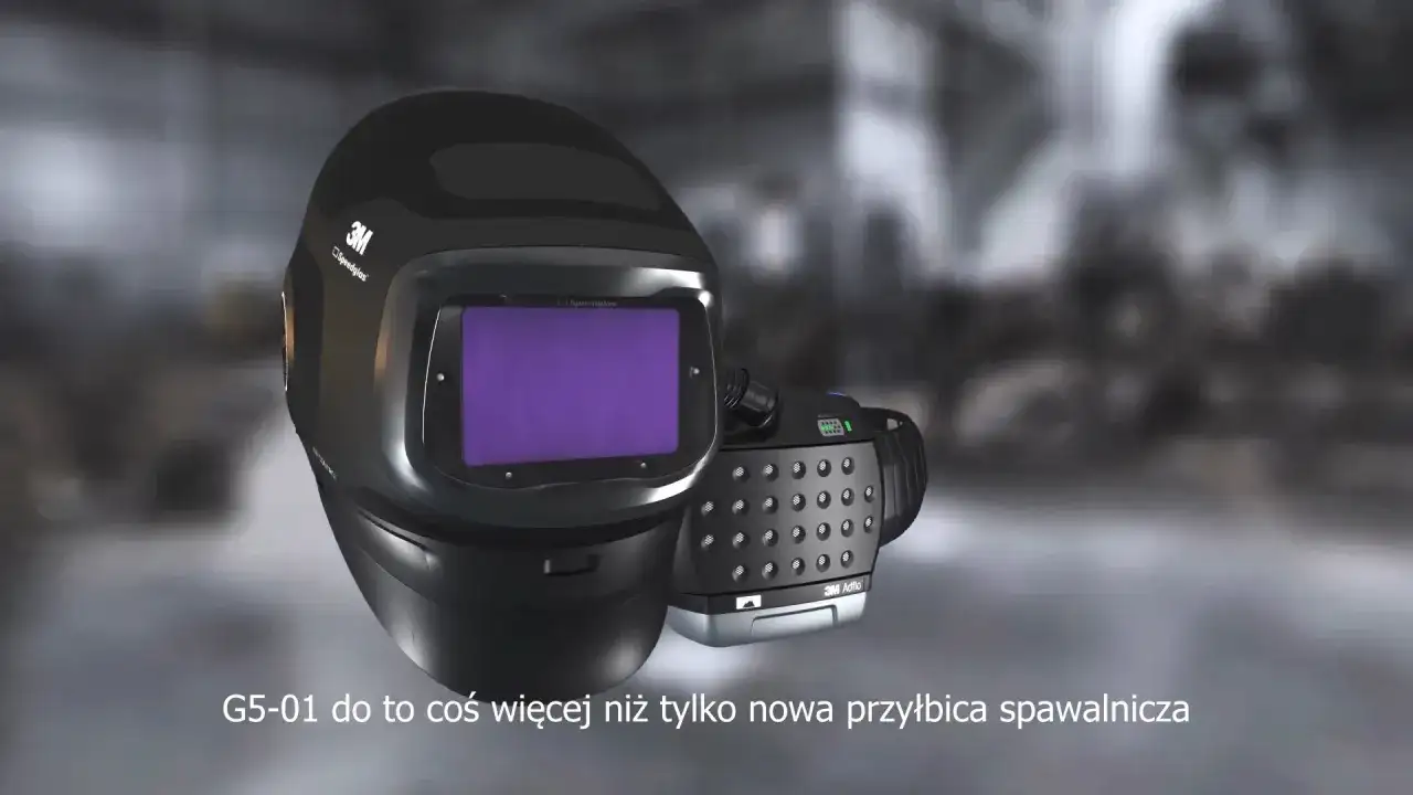Przyłbica spawalnicza 3M Speedglas G5-01 z systemem Adflo, zaawansowana ochrona dla spawacza.