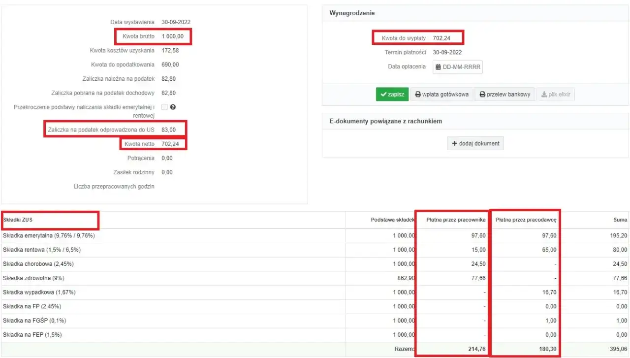 Ile to netto 60 zł brutto na zleceniu? Od 43,45 do 60 zł!