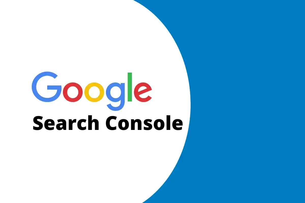 Logo Google z napisem Search Console. Narzędzie do analizy widoczności strony w wyszukiwarce.