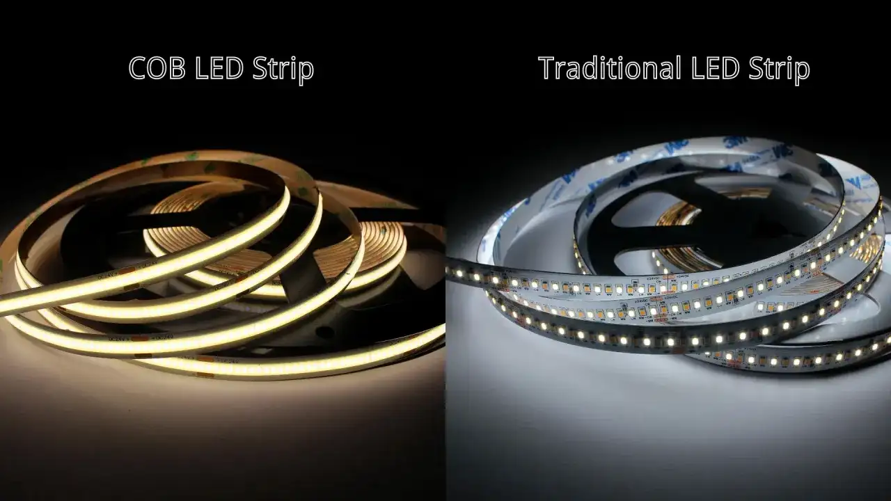 Porównanie taśm LED: gładkie COB LED Strip kontra tradycyjne z widocznymi diodami SMD.