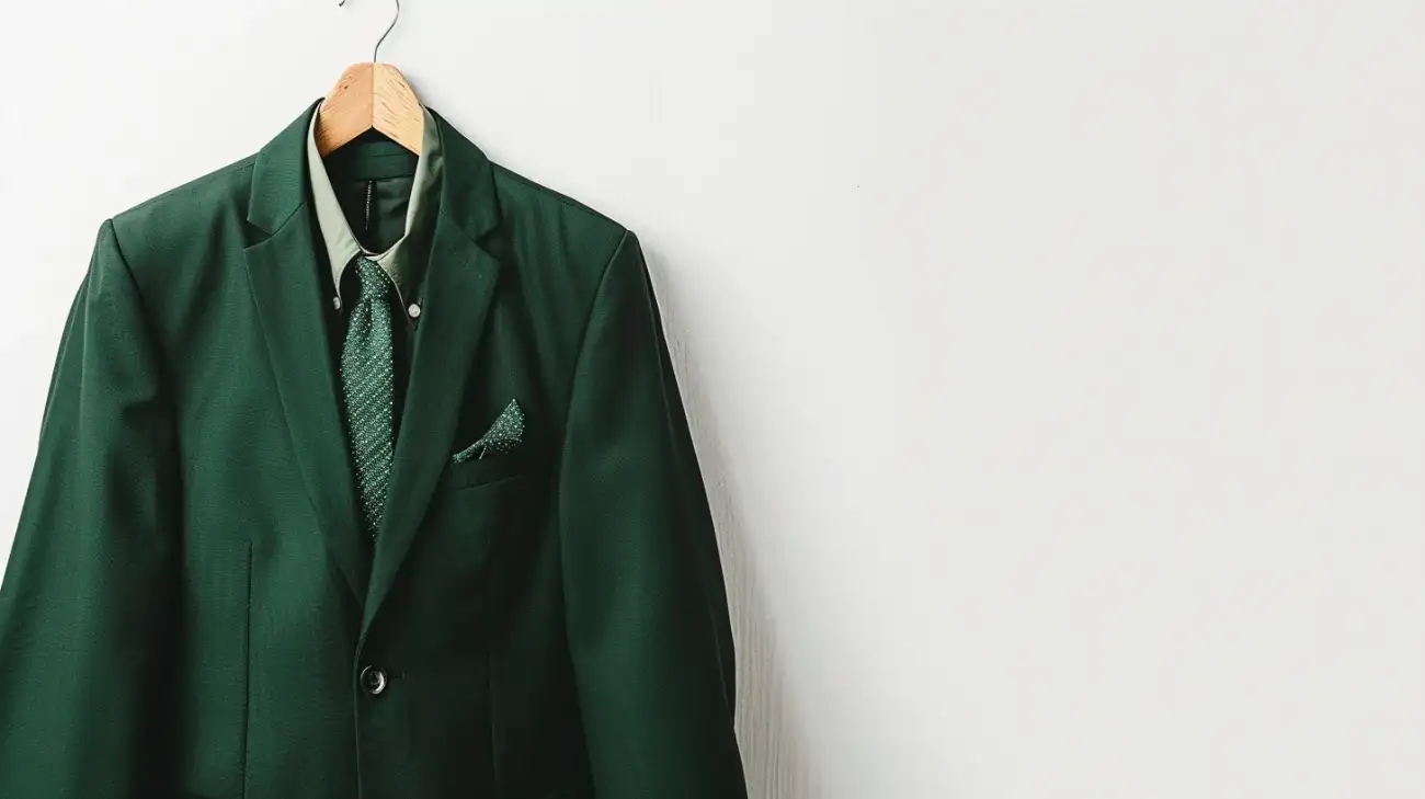 Garnitur w ciemnej zieleni - Nowoczesny wygląd i elegancja w jednym.