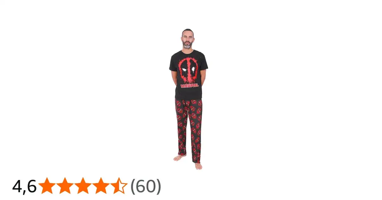 Piżama męska Deadpool: Kupuj z głową i śpij jak antybohater!