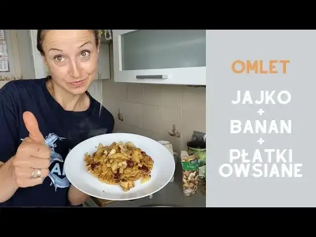 Omlet z bananem i płatkami owsianymi jest sposobem na śniadanie?