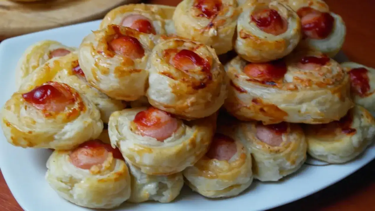 Zaskocz gości ślimakami z ciasta francuskiego z parówką - hit imprezy