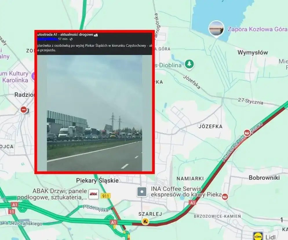 Co się stało na autostradzie A1? Ważne incydenty i utrudnienia