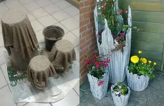 Jak zrobić donicę z cementu i szmat - proste kroki do piękna