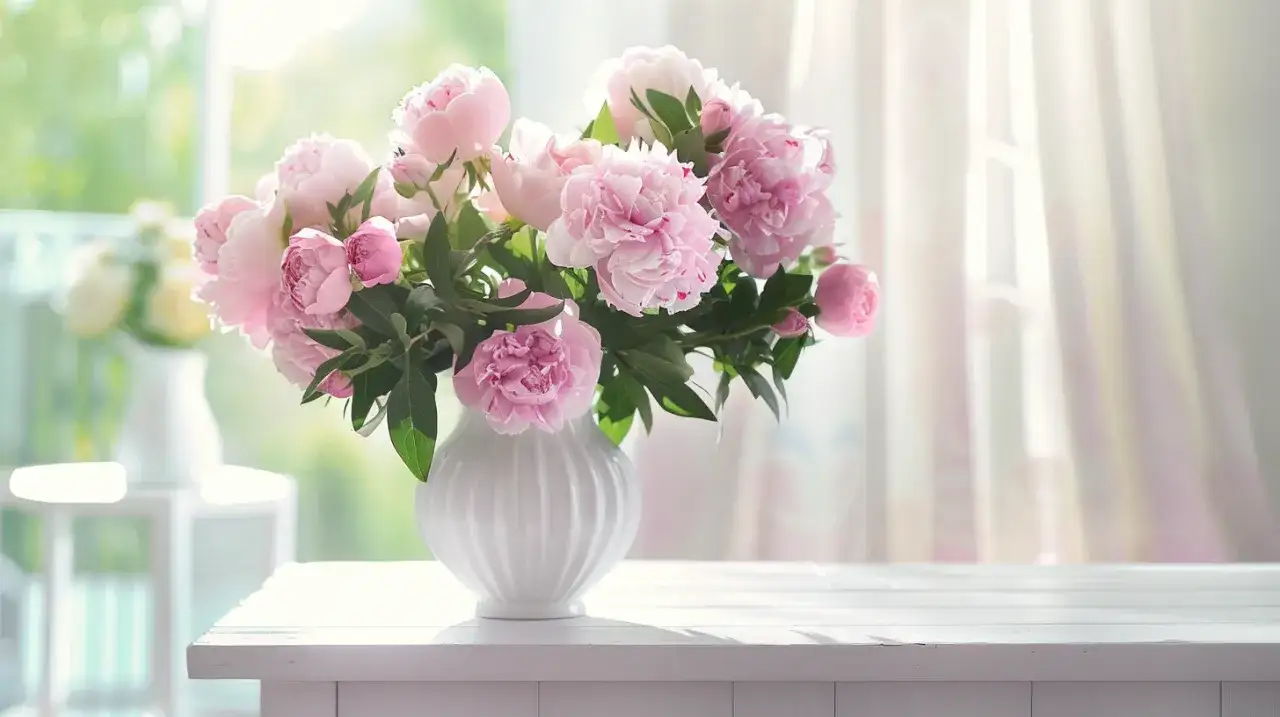 Różowe kwiaty: Delikatne akcenty w aranżacji wnętrz