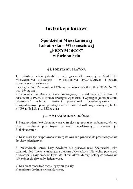 Czy instrukcja kasowa jest obowiązkowa? Poznaj kluczowe informacje