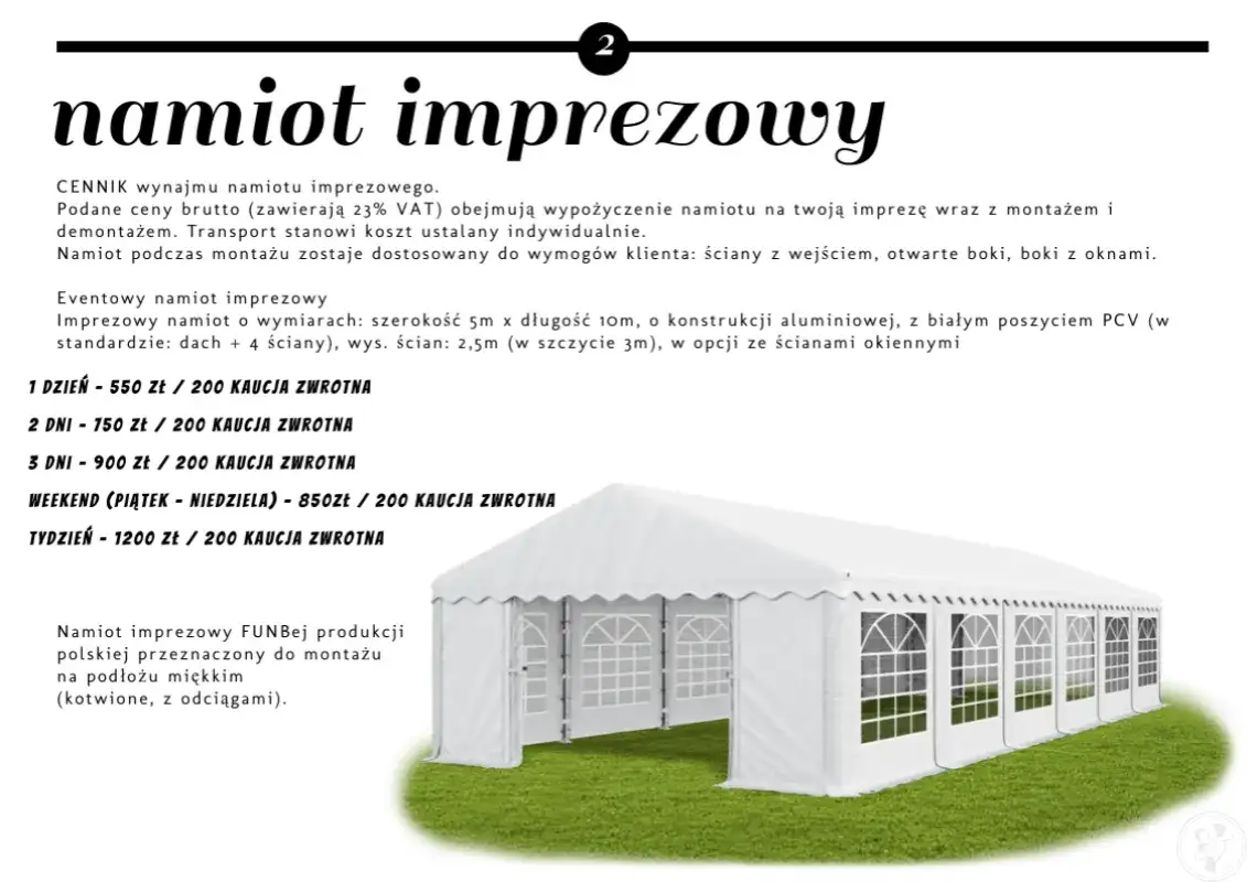 Ile kosztuje wynajem namiotu weselnego? Cennik i ukryte opłaty