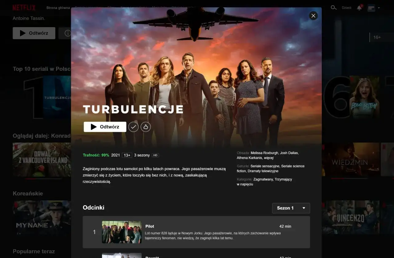 Sezon 1 serialu Turbulencje: poznaj dokładną liczbę wszystkich odcinków