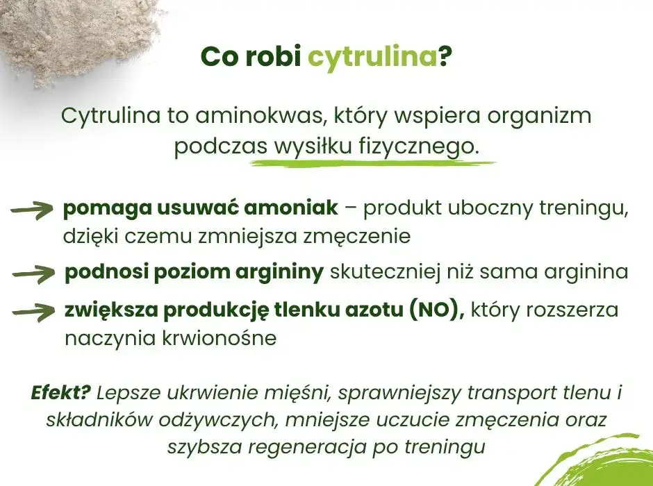Cytrulina przed treningiem: Kiedy i jak dawkować dla pompy?