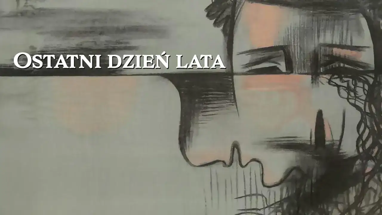 Stylizowany portret z napisem "OSTATNI DZIEŃ LATA".