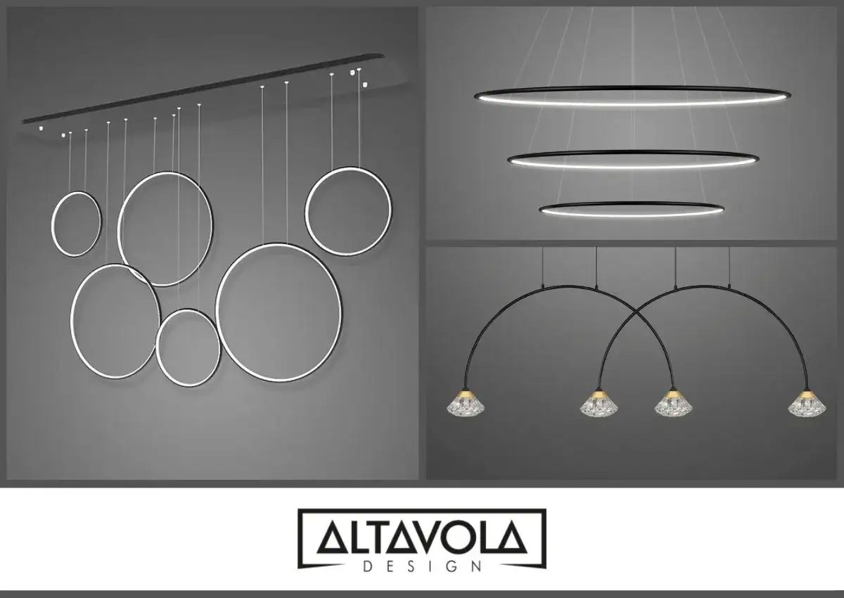 Nowoczesne lampy wiszące, w tym okręgi i łuki z kryształowymi kloszami. Energooszczędne oświetlenie, które doda elegancji każdemu wnętrzu.