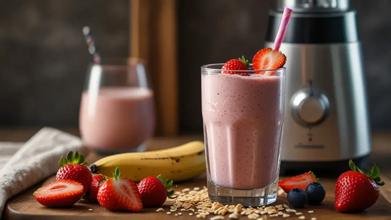 Koktajl owocowy z płatkami owsianymi – zdrowa i pyszna przekąska na każdą porę dnia