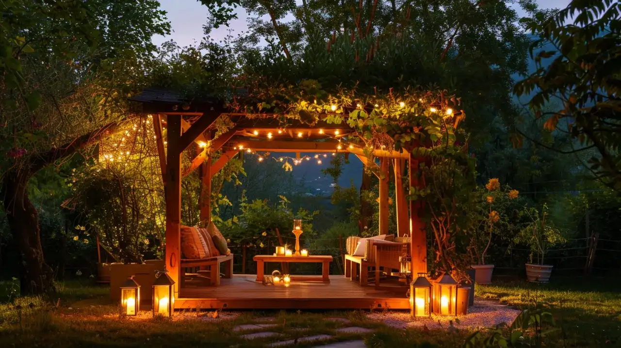 Oświetlenie altany: Jakie oświetlenie altany bez prądu wybrać?