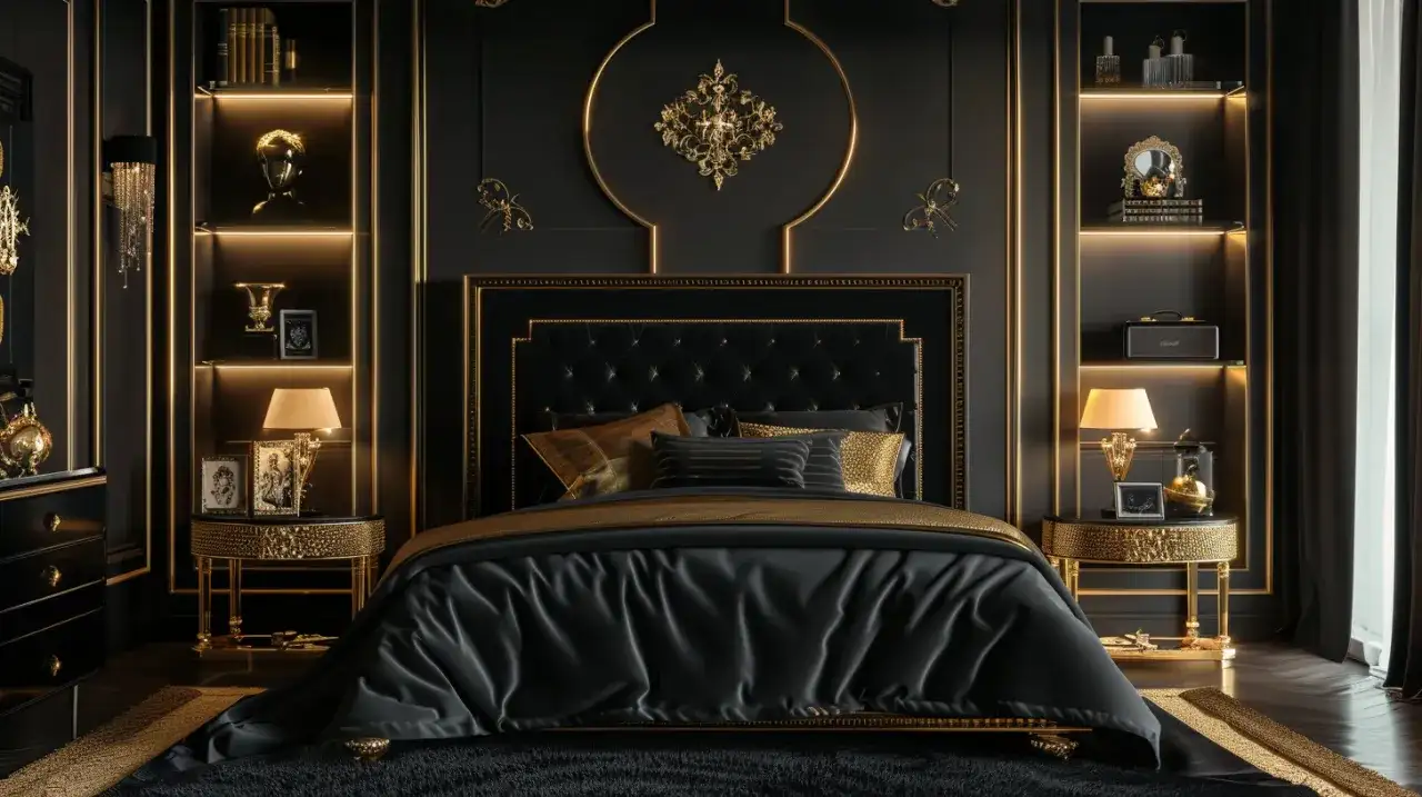 Czarno-złota sypialnia: Jak stworzyć luksusową przestrzeń?