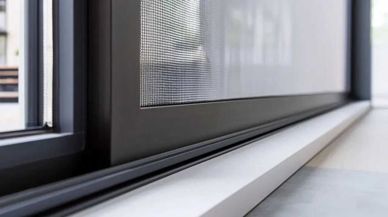Listwa przyokienna z siatką antracyt – Nowoczesne rozwiązanie dla Twojego wnętrza
