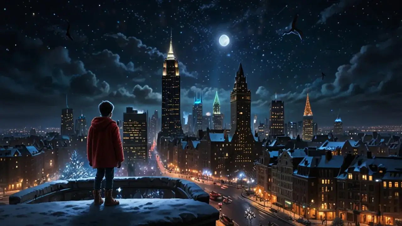 Boże Narodzenie w Gotham z Damianem, synem Batmana, sam w domu