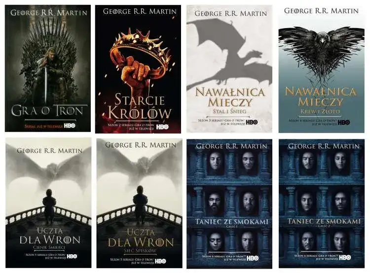 Książki Gra o tron - poznaj serię Pieśń Lodu i Ognia w prawidłowej kolejności