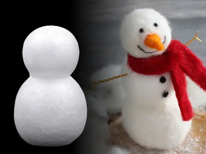 Duży bałwan ze styropianu: kreatywna dekoracja świąteczna DIY