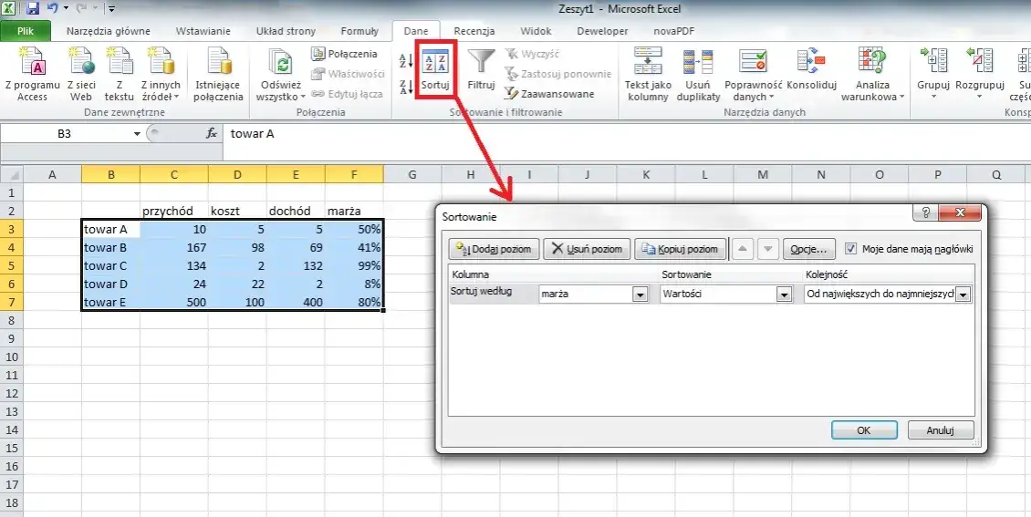 Jak zamienić kolumny miejscami w Excelu - 3 skuteczne metody