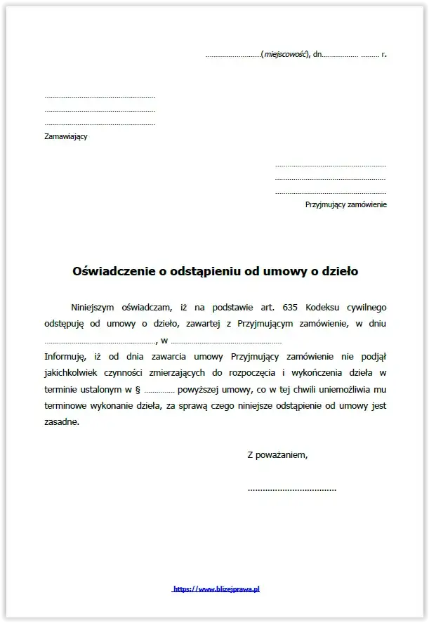 Jak bezpiecznie odstąpić od umowy zlecenia bez konsekwencji prawnych