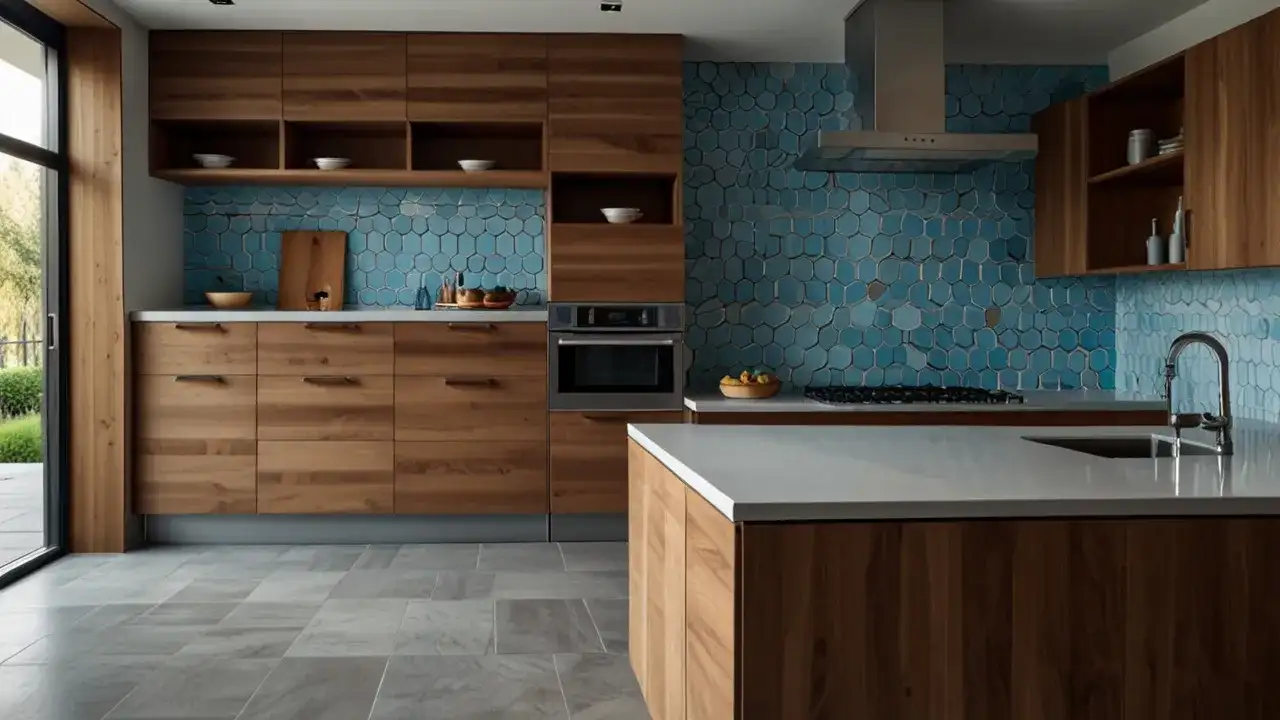 Heksagony na ścianie w kuchni: trendy, wzory i jak zastosować w aranżacji