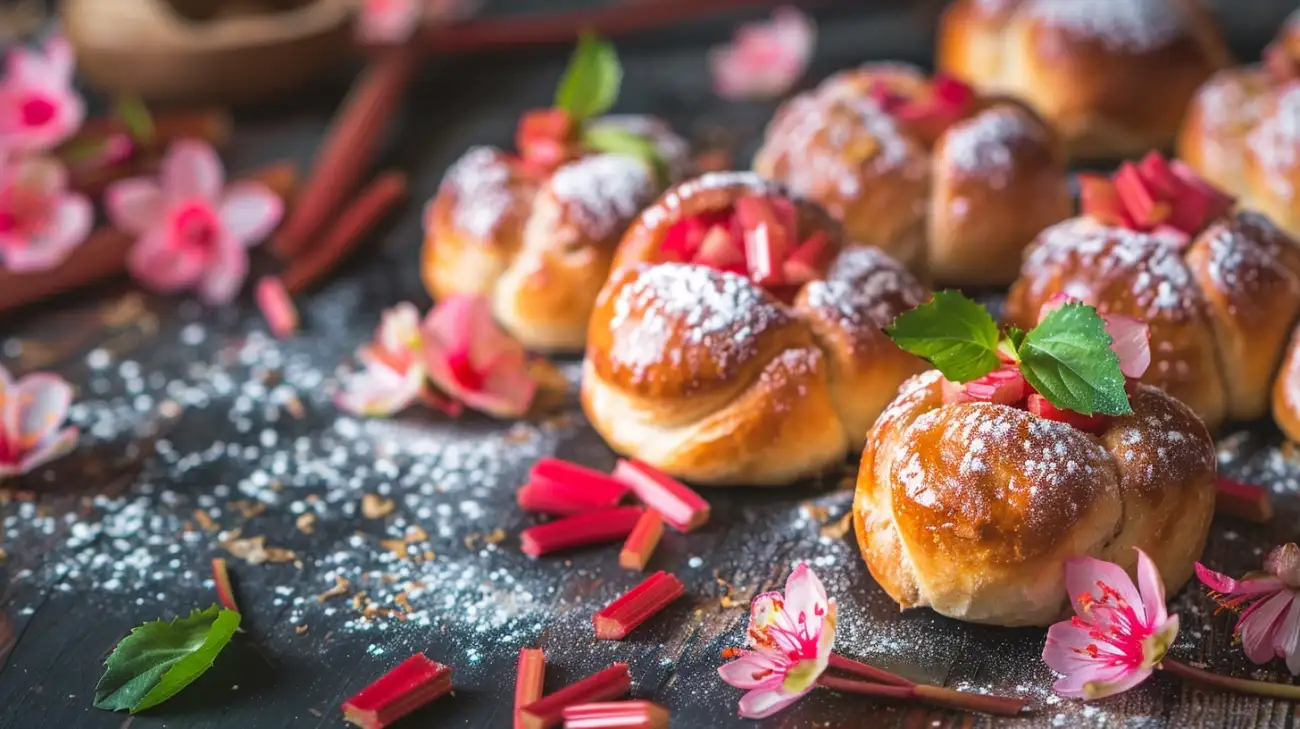 Idealny przepis na drożdżówki z rabarbarem: kulinarna uczta