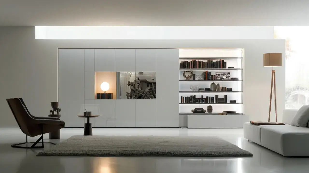 Meblościanka biała z szafą – Elegancja i funkcjonalność w aranżacji wnętrz