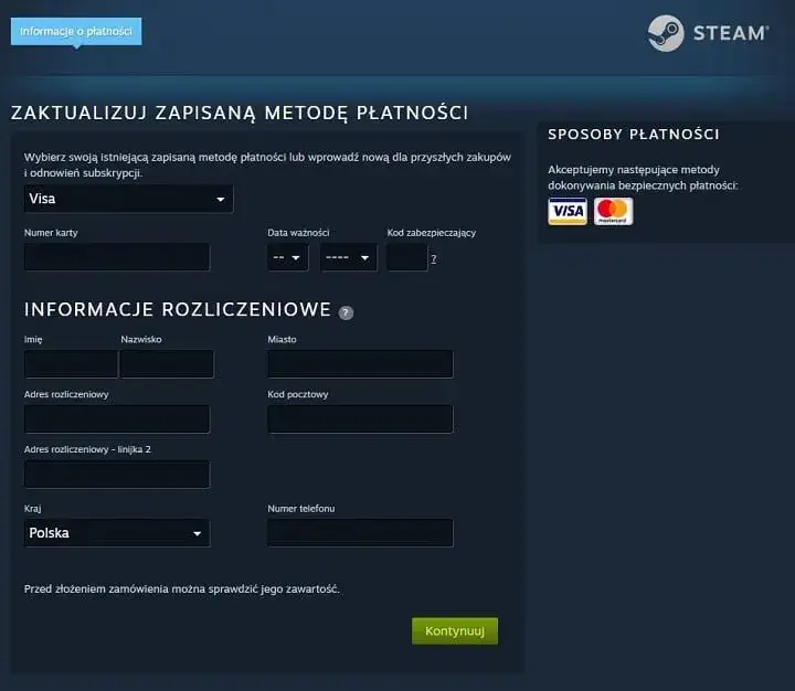 Adres rozliczeniowy Steam - wszystko co musisz wiedzieć o płatnościach
