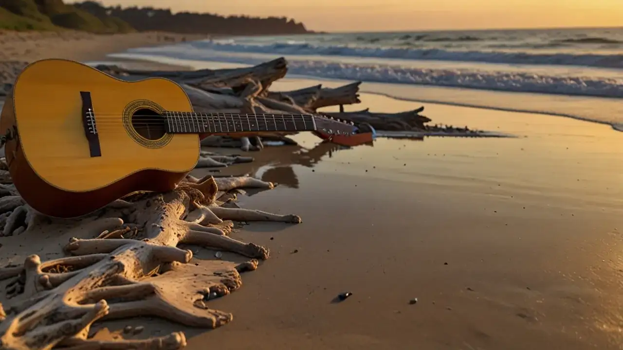 Akordy na jednej z dzikich plaż - szybka nauka gry na gitarze od podstaw