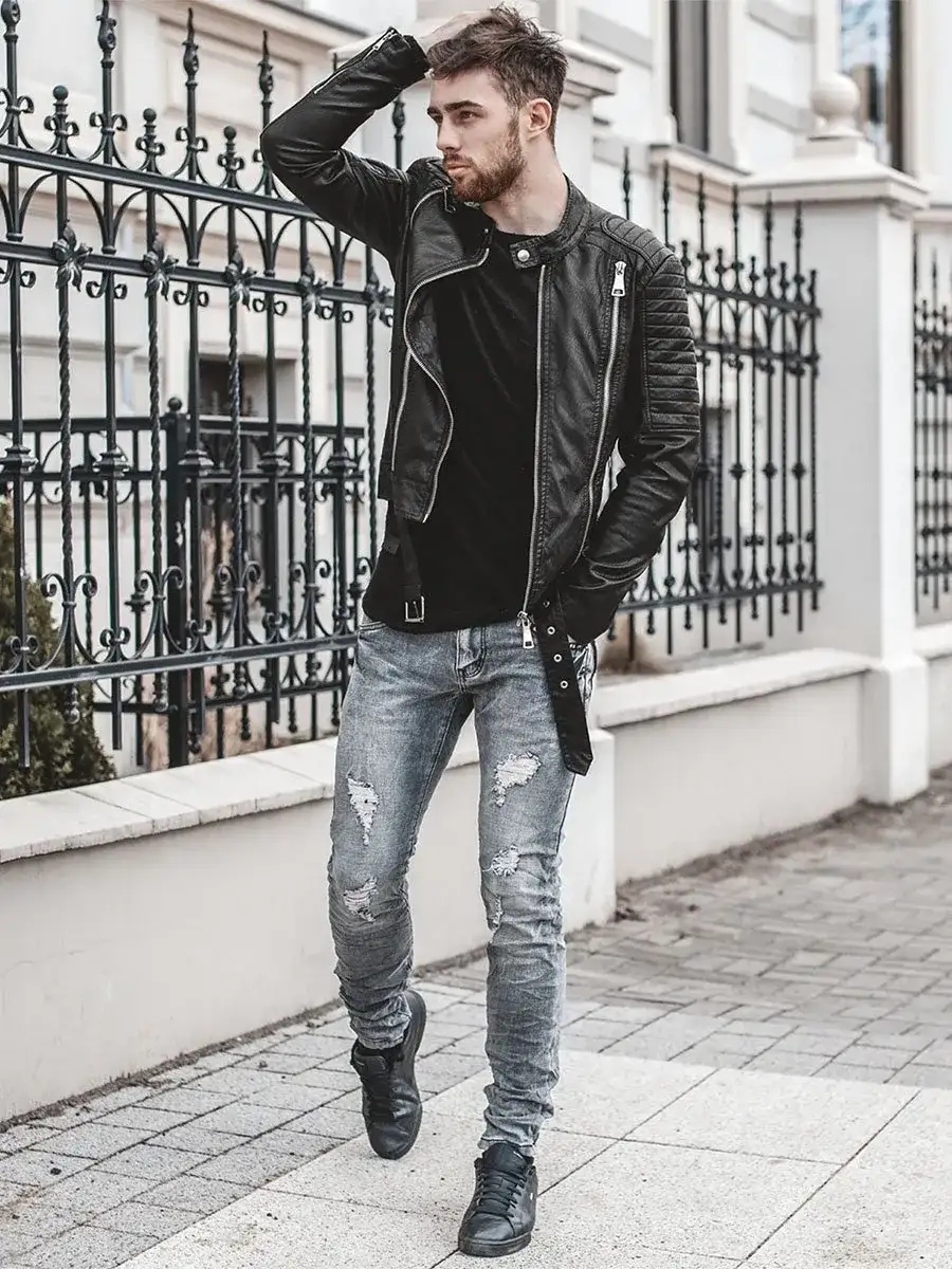 Męskie stylizacje z kurtką skórzaną: 5 trendów, które musisz znać