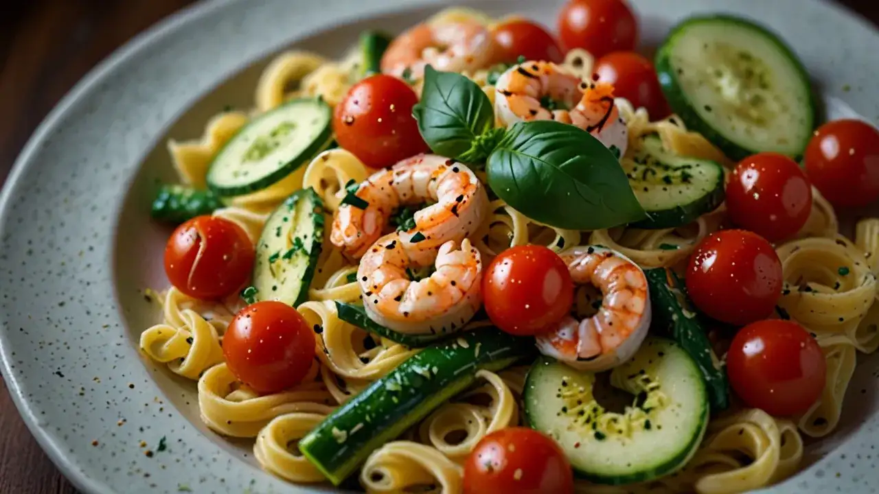 Makaron z pomidorami i cukinią: Lekki obiad na każdą okazję